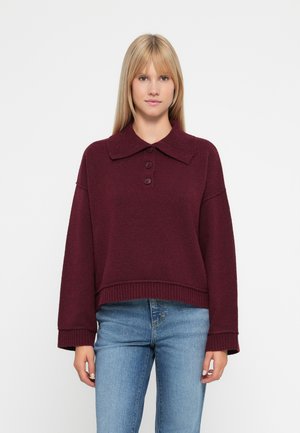 ONLHAZE LIFE BUTTON UP HIGHNECK - Svetrík - winetasting