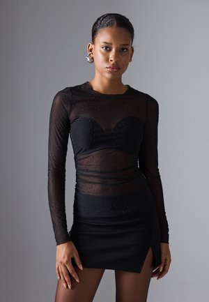 Langærmet T-shirt - black