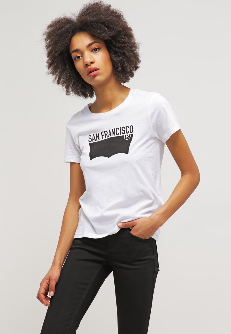 Levi's® - THE PERFECT TEE - T-Shirt print - white, Vergrößern