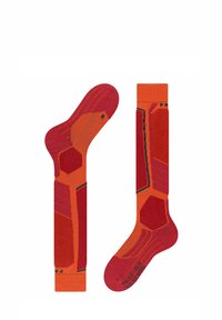 FALKE SK2 WOOL SKIING MEDIUM CUSHIONING - Calcetines hasta la rodilla - flash orange