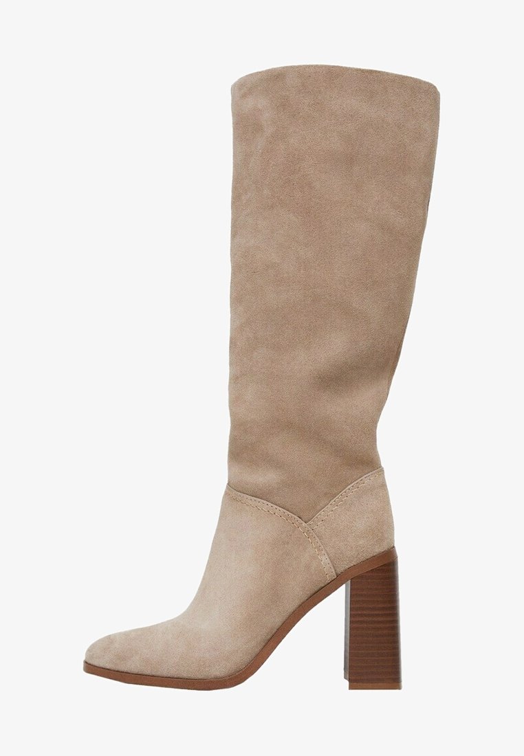Mango Botas de tacón - sand