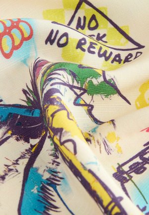 Next SHORT SLEEVE PRINTED REGULAR FIT - Shirt - ecru graffitti