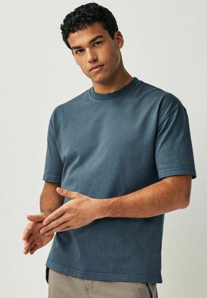 HEAVYWEIGHT - Lihtne T-särk - navy blue garment dye