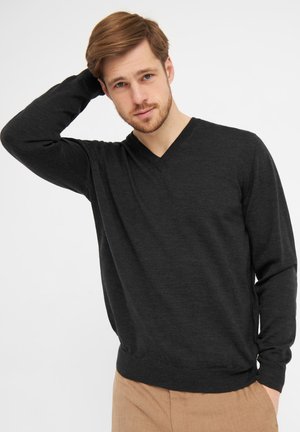 MILAN - Striktrøje - charcoal melange