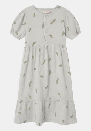 TWIGS PUFF - Vestito lungo - light blue grey/green