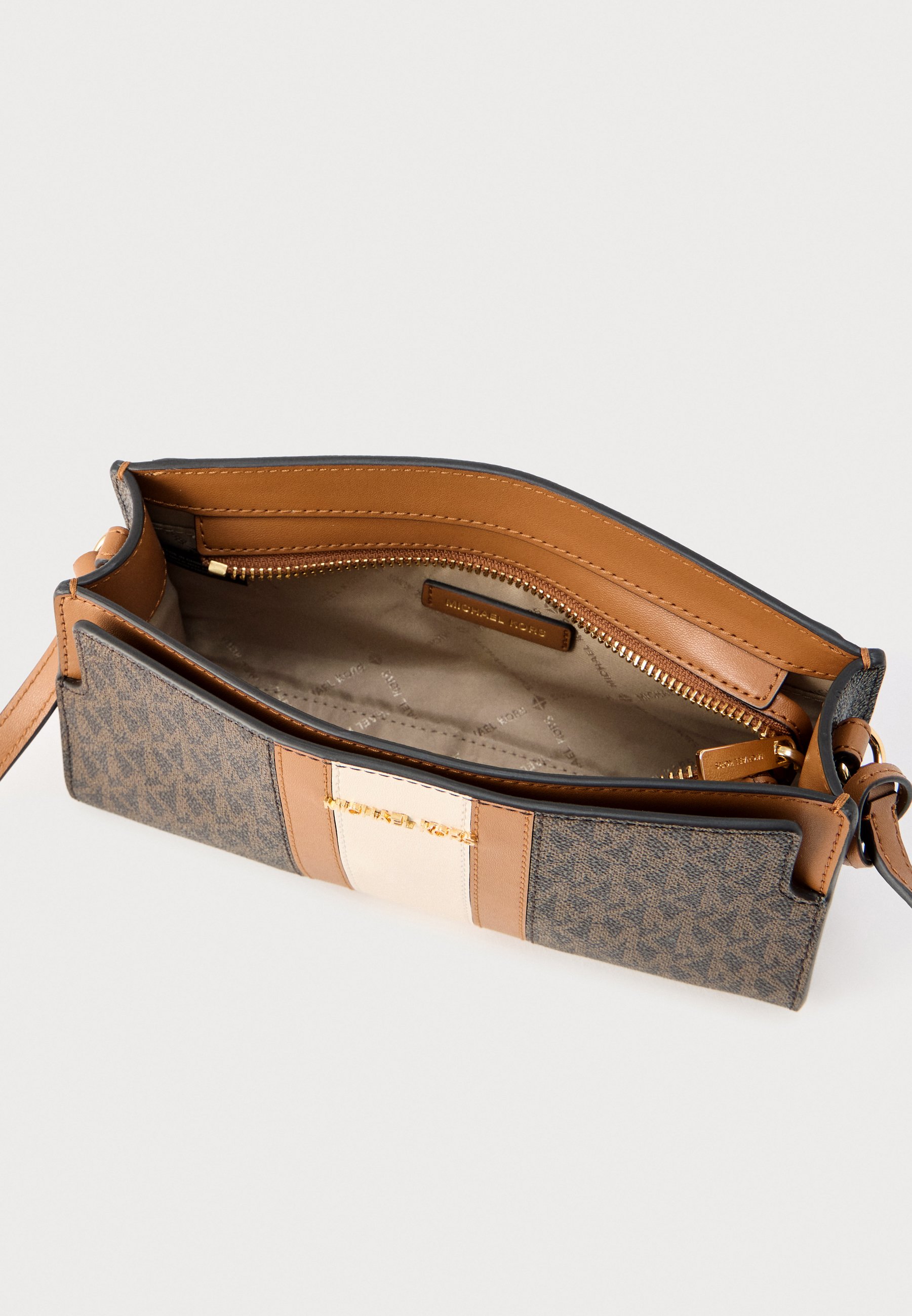 MICHAEL Michael Kors BECCA - Cross body bag - brown/ acorn/brown
