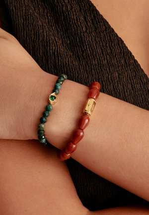 THOMAS SABO, ARMBAND BEADS GRÜN AUGE - Armband - gelbgoldfarben grün