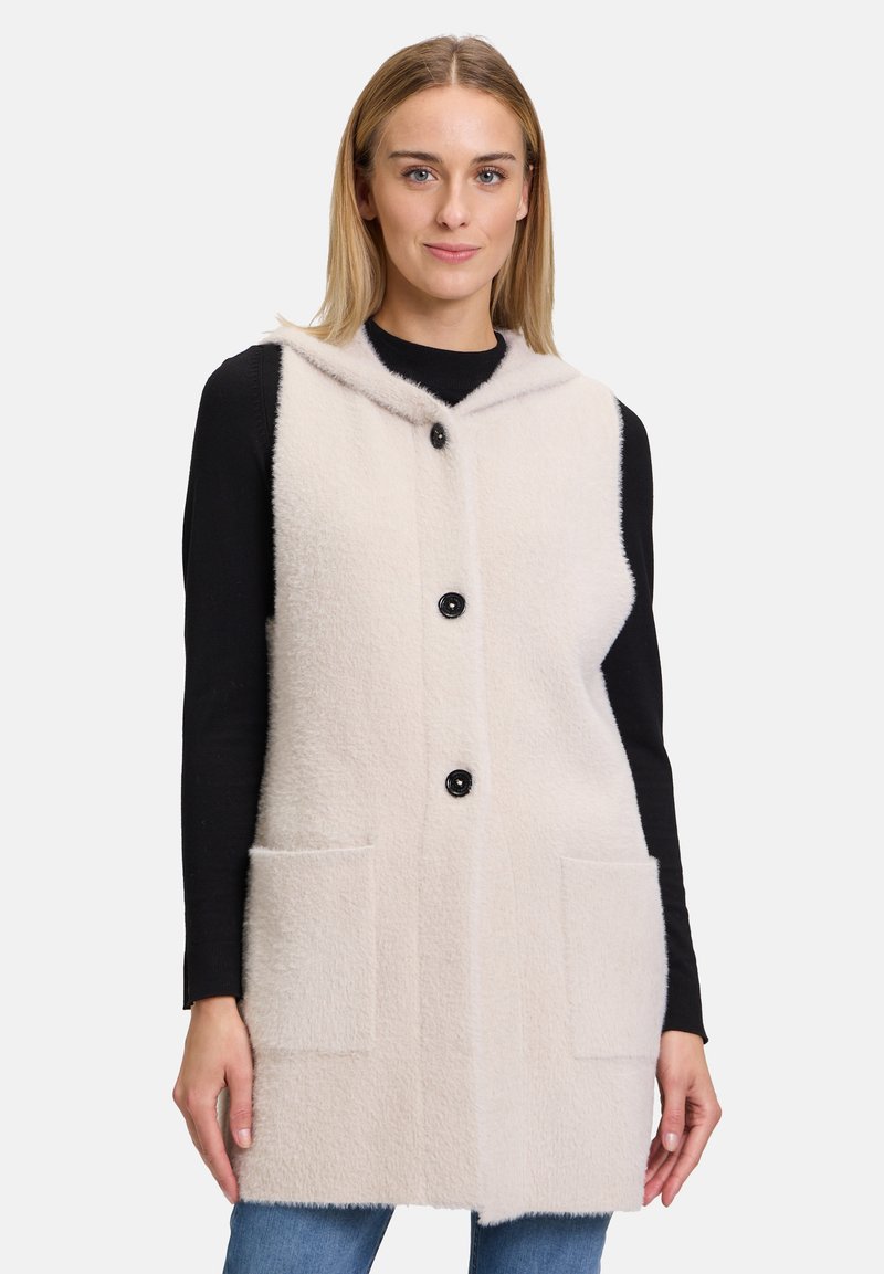 Amber & June MIT KAPUZE - Weste - beach beige