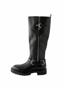 Batai su platforma - black leather