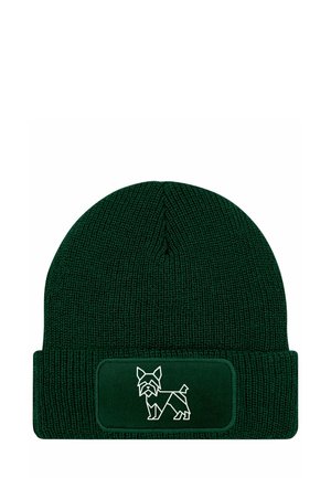 PATCH YORKSHIRE TERRIER POLYGON DESIGN - Beanie - yorkshire terrier dunkelgrün