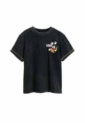 T-shirt med print - black