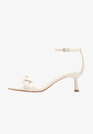 MIT FLECHTMUSTER - Sandaalit nilkkaremmillä - off white