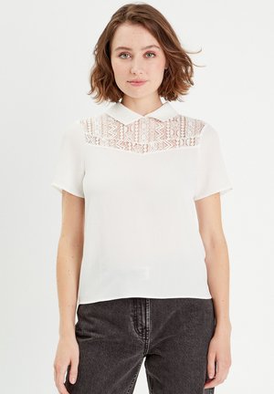 MIT KURZEN ÄRMELN - Polo - ecru