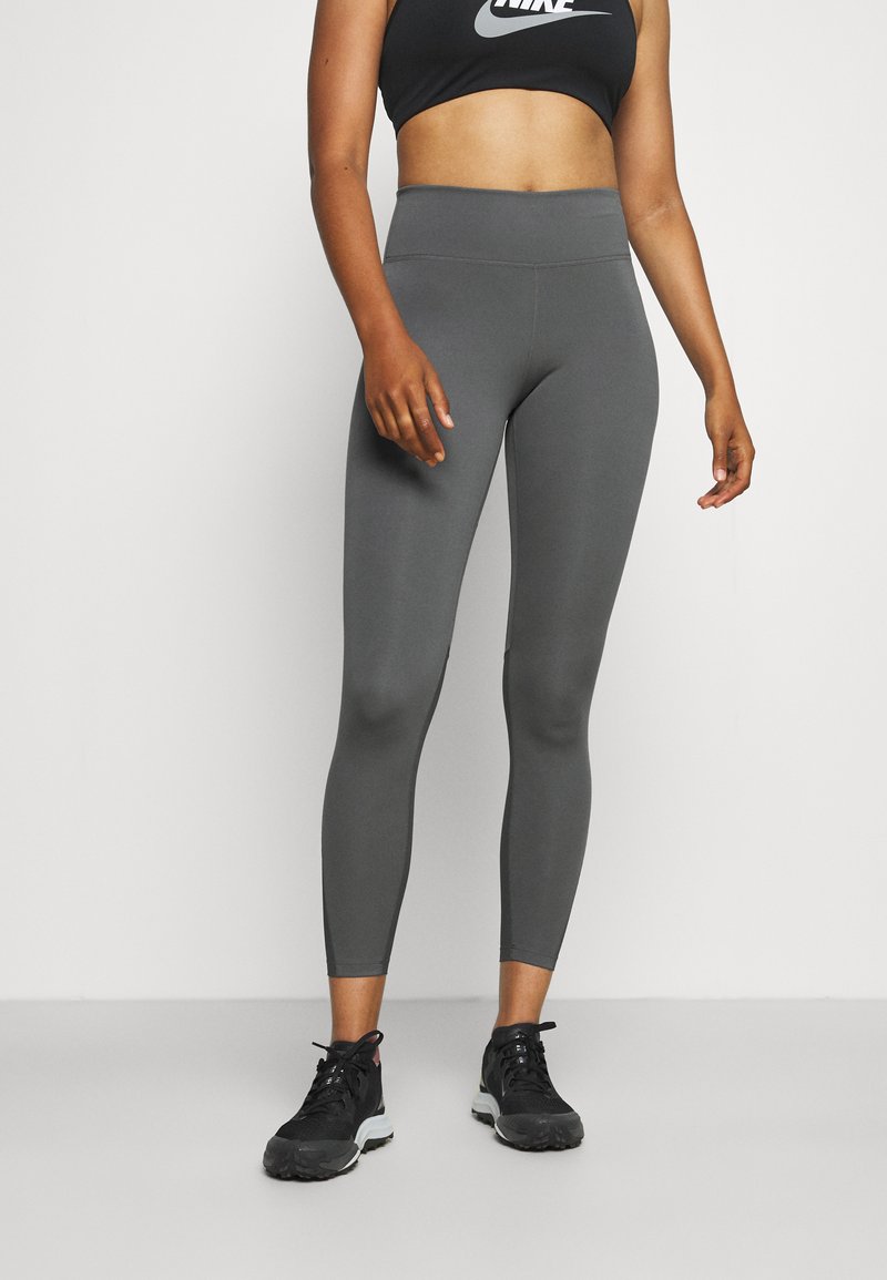 Nike Performance ONE - Leggingek - iron grey/white