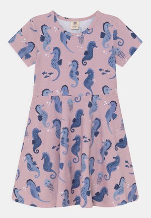 DRESS BLUE SEAHORSES - Jersey dress - light pink