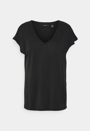 VMFILLI VNECK TEE - Jednoduché tričko - black