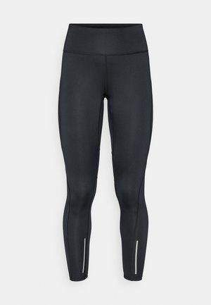 Even&Odd active FULL LENGTH HIGH RISE LEGGINGS WITH REFLECTIVE STRIP - Tights - black