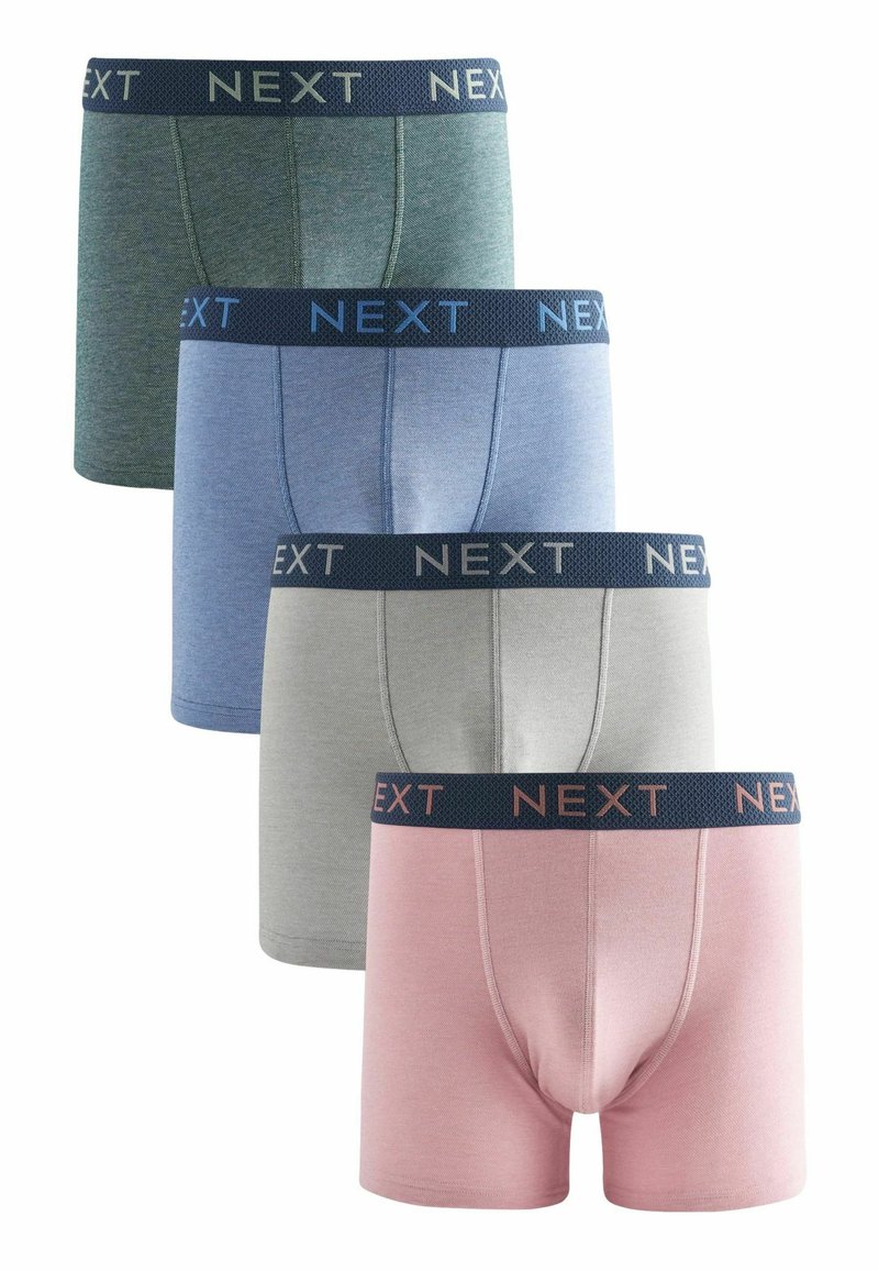 Next WAISTBAND 4 PACK  - Úzké boxerky - blue green navy blue textured waistband
