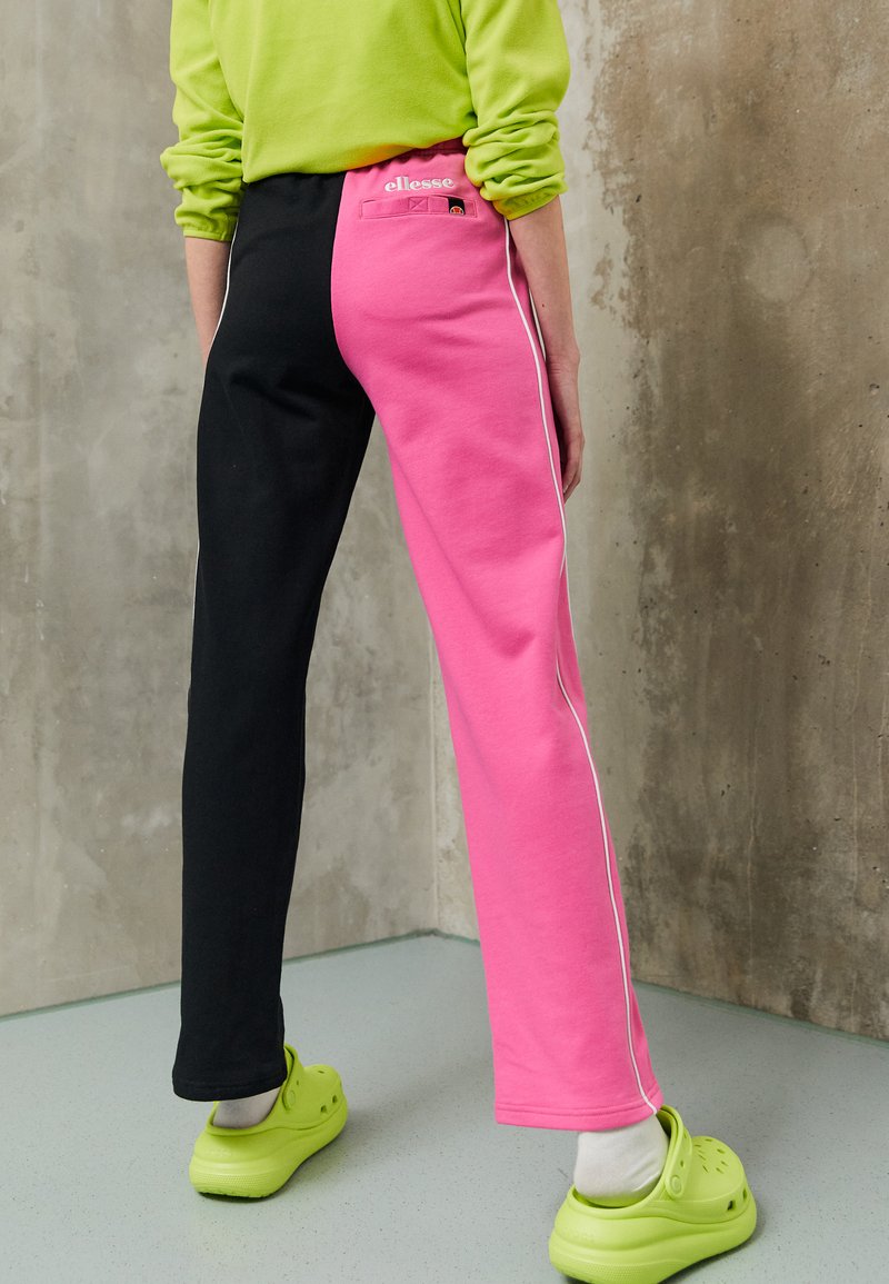 Ellesse BESCARA WIDE LEG PANT Tracksuit bottoms black/pink/black