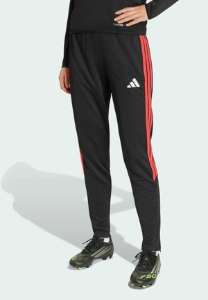 TIRO26 LEAGUE TRAINING REGULAR - Tracksuit bottoms - black   semi lucid red