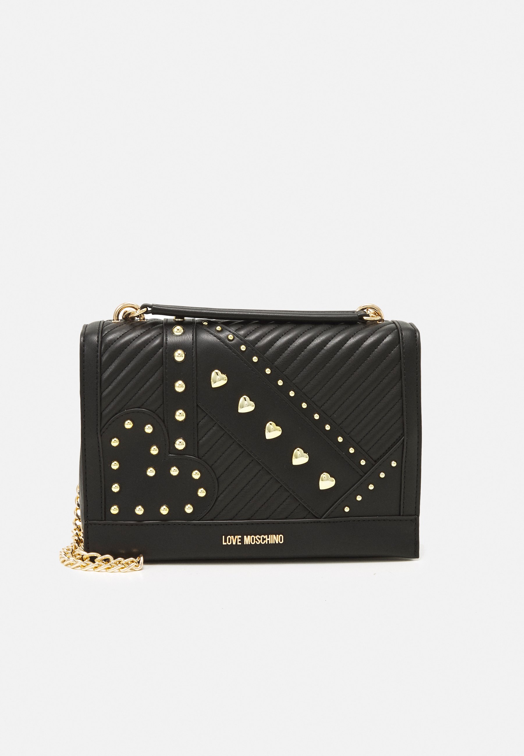Love Moschino STUDD SHOULDER BAG - Borsa a mano - nero - Zalando.it