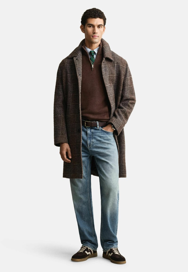 GANT CASUAL HALF ZIP - Svetr - brown melange