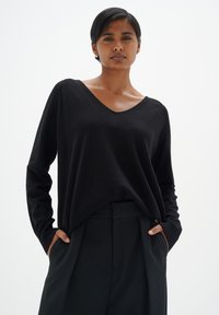 InWear - LUKKA V-NECK PREMIUM - Jumper - black Thumbnail Image 1