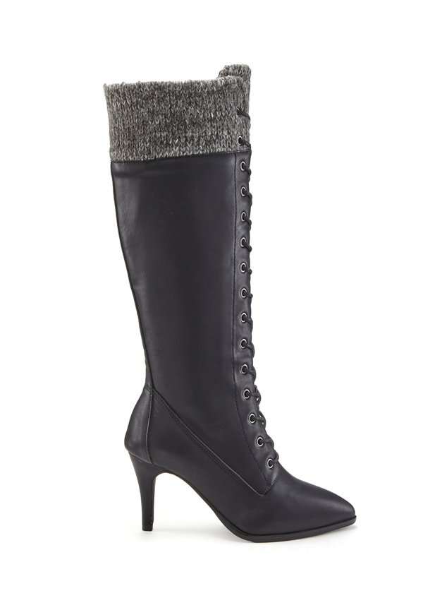 Schnürstiefel - schwarz