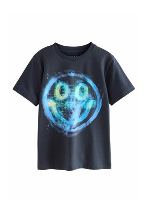 ALL OVER SHORT SLEEVE STANDARD - Print T-shirt - navy digi happy face