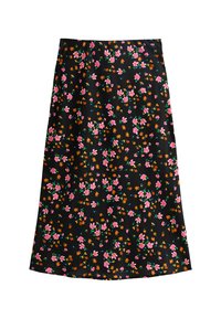 FLORAL PRINT BIAS CUT MIDI - Jupe crayon - black pattern