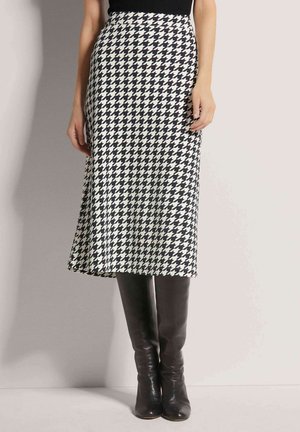 IM HAHNENTRITT-DESSIN - A-line skirt - black   natural white