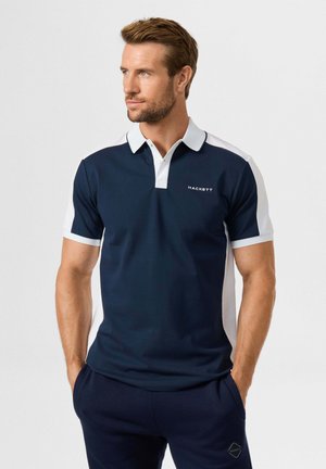Hackett London, HACKETT LONDON POLO SHIRT HS MEMBERS COL BLOCK - Polo - navy