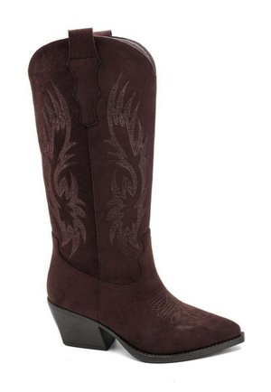 SANTIAGS - Bottes de cowboy / motard - marron chocolat