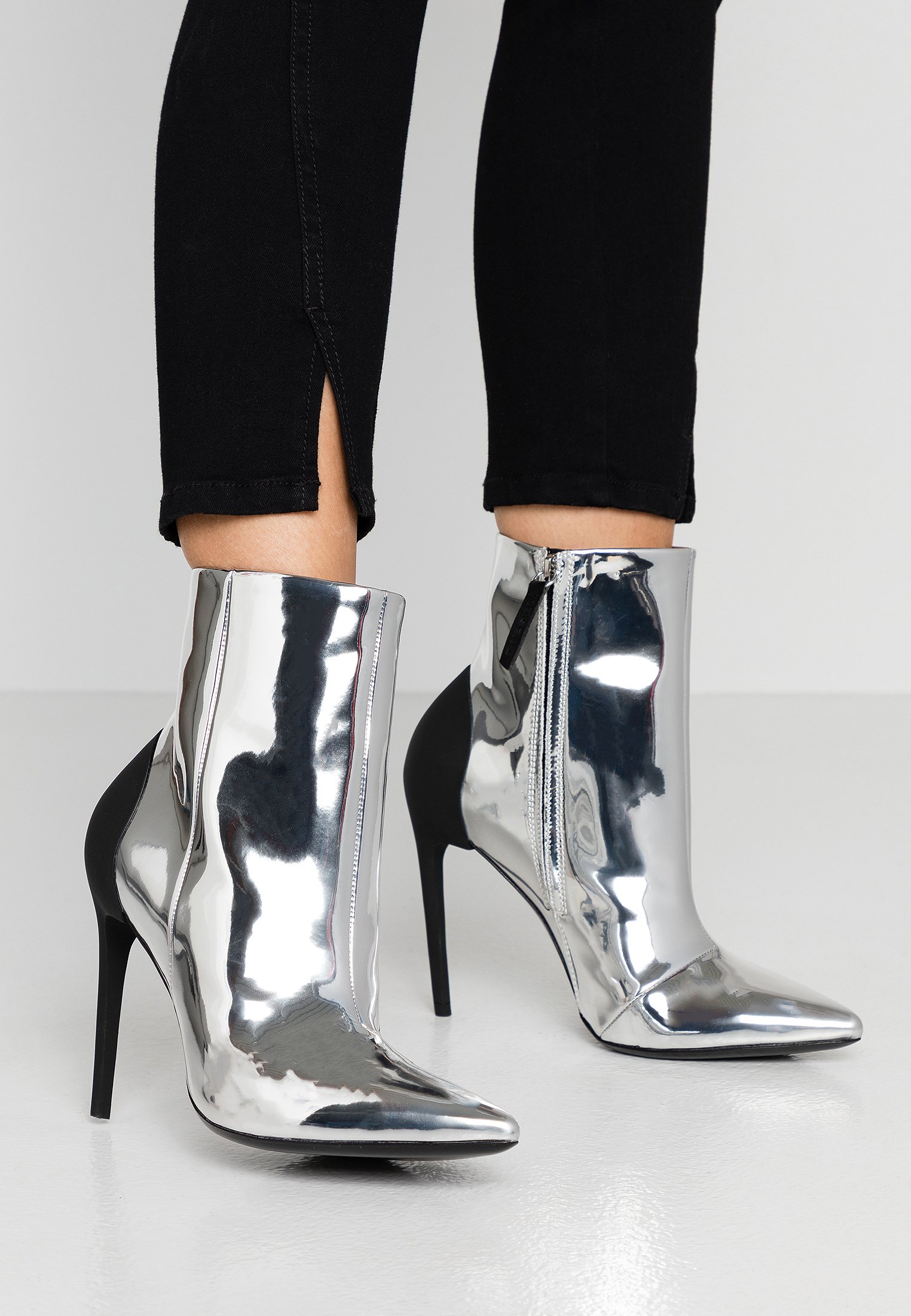 diesel silver boots