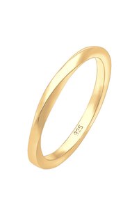 Inel placat cu aur, cu un design de bandă netedă și rotunjită. Marcaj cu "925" care indică conținutul de argint. Formă simplă și elegantă.