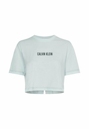 T-shirt med print - light blue