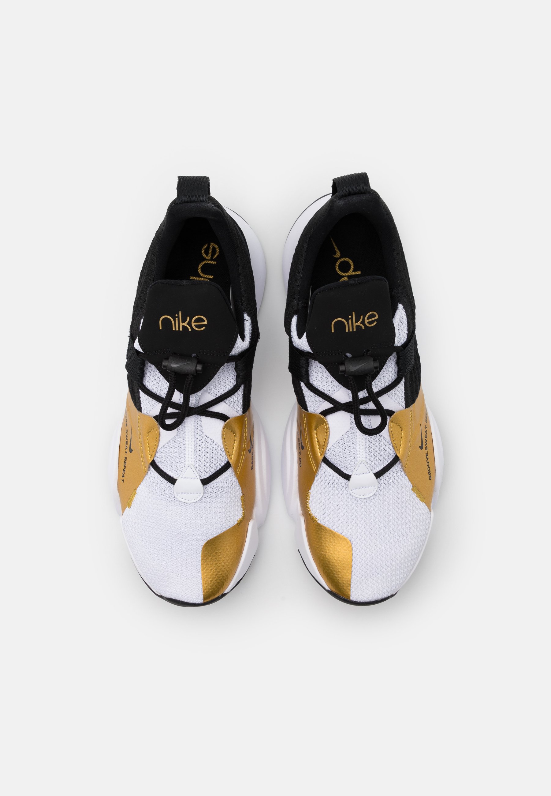 Nike Performance SUPERREP GROOVE - Trainingsschuh - white/black/metallic  gold coin/black/weiß - Zalando.de