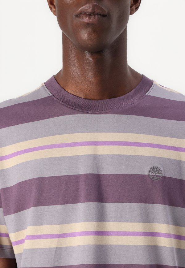 STRIPED SHORT SLEEVE TEE - Print T-shirt - vintage violet3