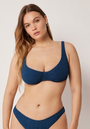 Calzedonia, CRINKLE WAVES . - Bikinitop - blue