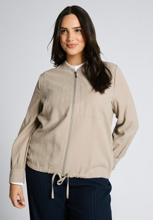 TOM TAILOR PLUS SIZE - MIT BRUSTTASCHEN - Blouson Bomber - soft taupe grey