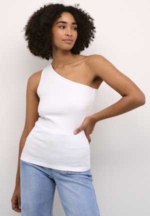 Kaffe KAPIA ONE SHOULDER - Viršus - optical white