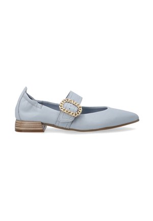 Ankle strap ballet pumps - light blue