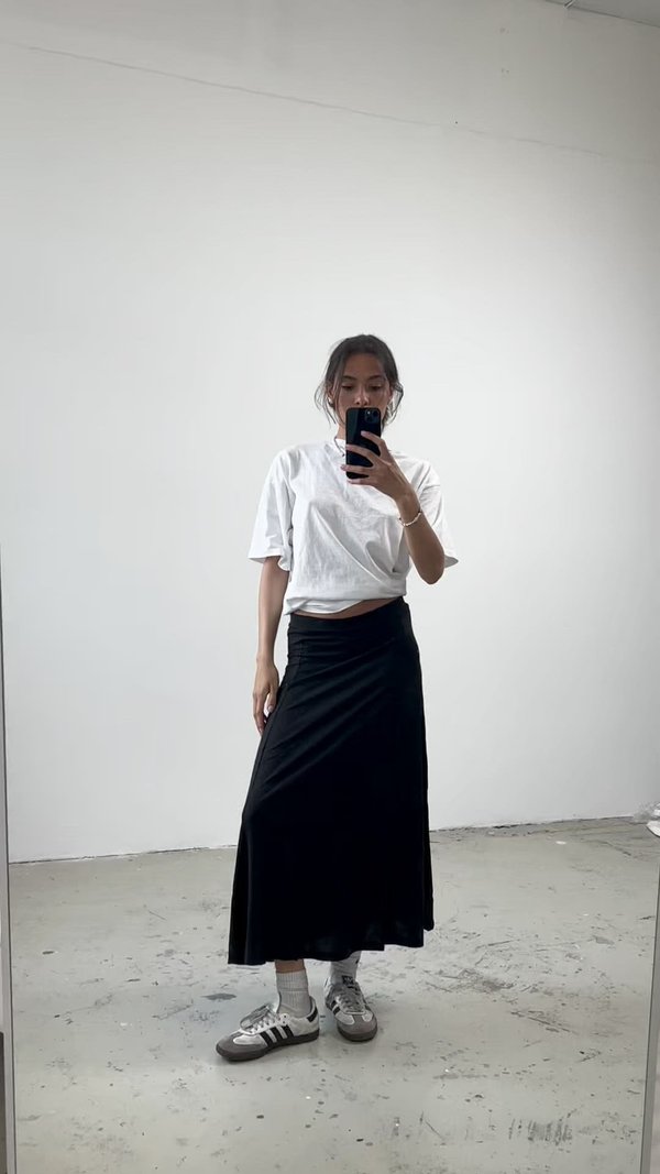 Basic maxi skirt - A-line skirt3