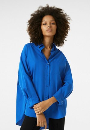LONG SLEEVE - Button-down blouse - blue