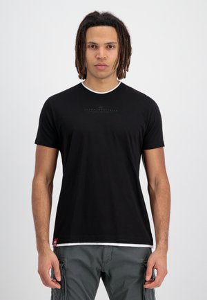 DOUBLE LAYER - Print T-shirt - schwarz