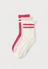 TENNIS SOCKS 3 PACK - Sporta zeķes - white/berry/light pink
