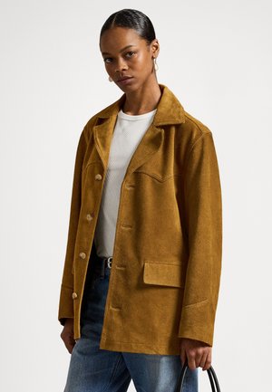 WESTERN SUEDE JACKET - Ādas jaka - maple