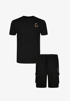 SIKSILK, T-SHIRT AND SHORTS SET - Træningsbukser - black