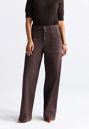 Next, UTILITY - Wide Leg - chocolate brown
