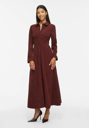 VILA, SHIRT DRESS VIELSA MIDI - Maxi dress - winetasting